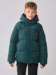 Baker by Ted Baker Shower Resistant Teal Padded Coat - Image 1 of 19
