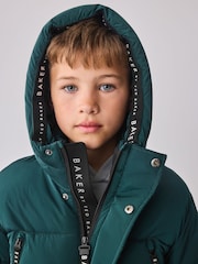 Baker by Ted Baker Shower Resistant Teal Padded Coat - Image 10 of 19