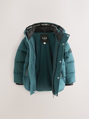 Baker by Ted Baker Shower Resistant Teal Padded Coat - Image 12 of 19