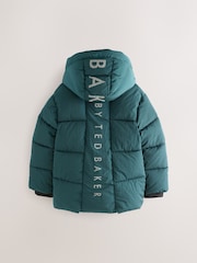 Baker by Ted Baker Shower Resistant Teal Padded Coat - Image 13 of 19