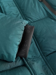 Baker by Ted Baker Shower Resistant Teal Padded Coat - Image 16 of 19