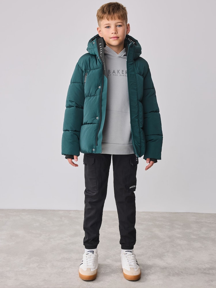 Baker by Ted Baker Shower Resistant Teal Padded Coat - Image 2 of 19