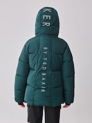 Baker by Ted Baker Shower Resistant Teal Padded Coat - Image 6 of 19