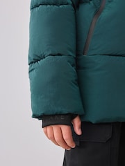 Baker by Ted Baker Shower Resistant Teal Padded Coat - Image 8 of 19