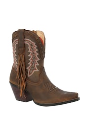 Durango Brown Crush Ankle Boots - Image 2 of 5