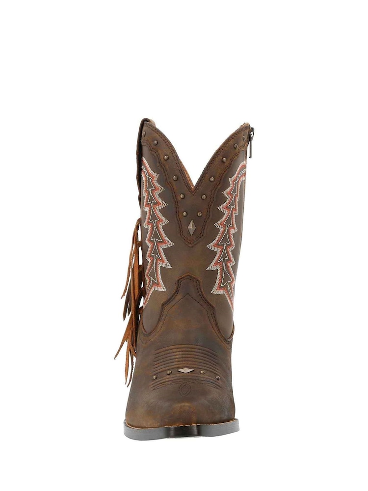 Durango Brown Crush Ankle Boots - Image 3 of 5