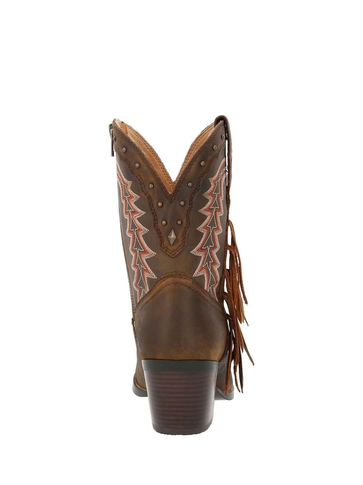 Durango Brown Crush Ankle Boots - Image 4 of 5