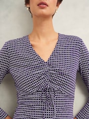 Hobbs Purple Simmy Printed Top - Image 3 of 4