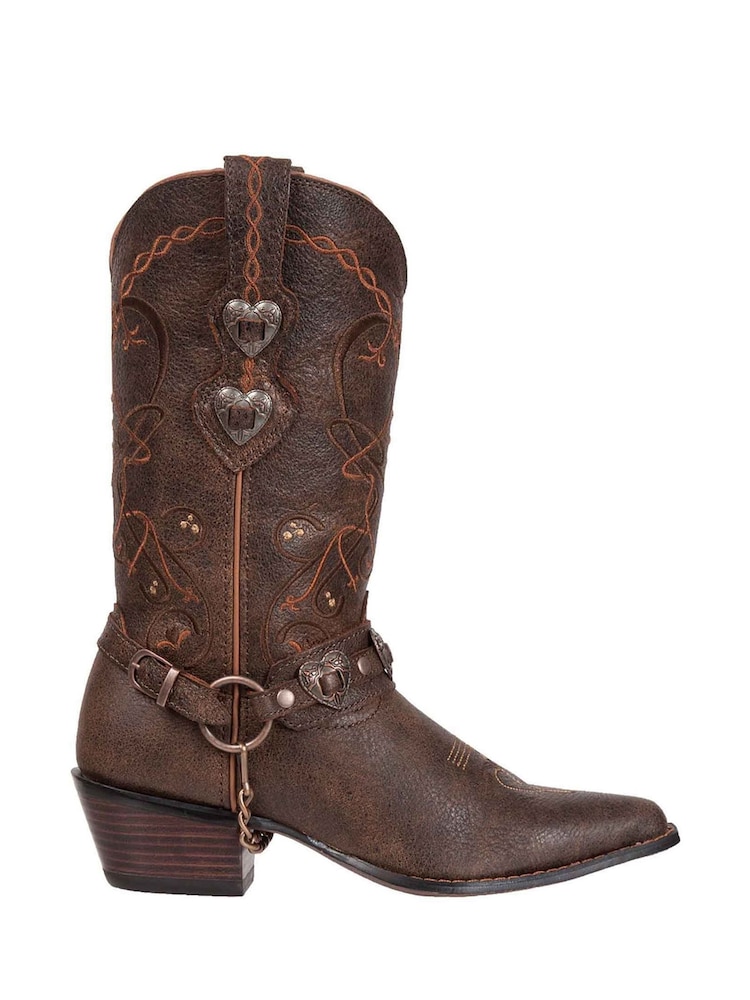 Durango Brown Crush Heartbreaker Mid Boots - Image 1 of 5