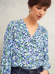 Hobbs Blue Debbie Blouse - Image 3 of 4