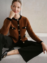 Hobbs Black Bryony Knitted Cardigan - Image 1 of 5