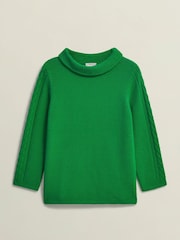 Hobbs Green Camilla 100% Cotton Jumper - Image 4 of 4