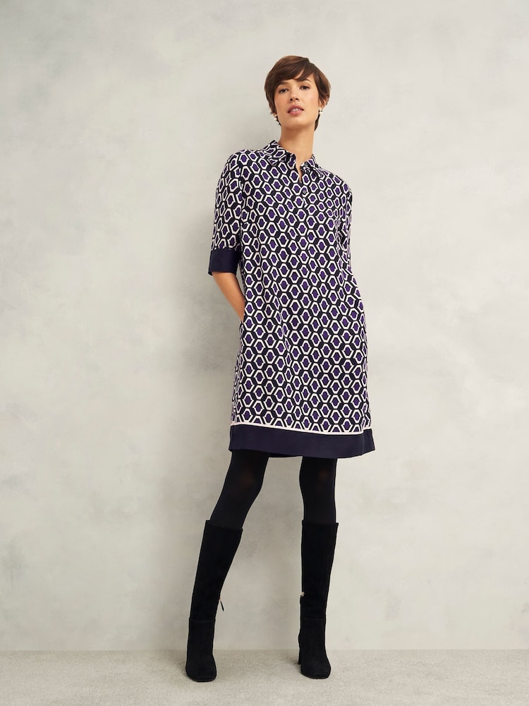 Hobbs Purple Marciella Dress - Image 1 of 4