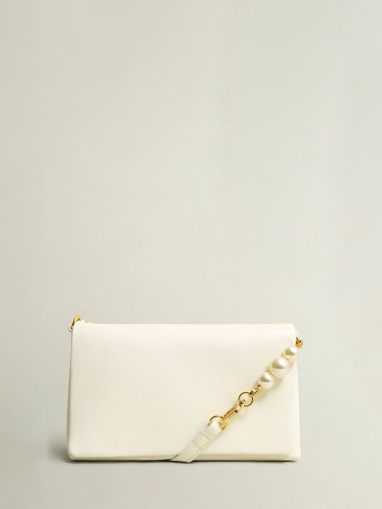 Hobbs Cream Jas Clutch Bag - Image 1 of 4