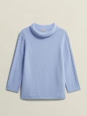 Hobbs Blue Camilla 100% Cotton Jumper - Image 4 of 4