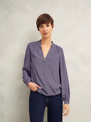 Hobbs Purple Mila Blouse - Image 1 of 4