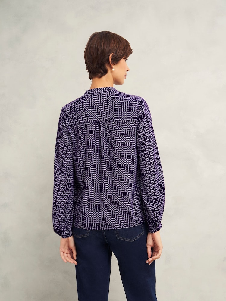 Hobbs Purple Mila Blouse - Image 2 of 4