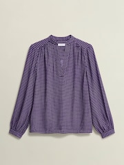 Hobbs Purple Mila Blouse - Image 4 of 4