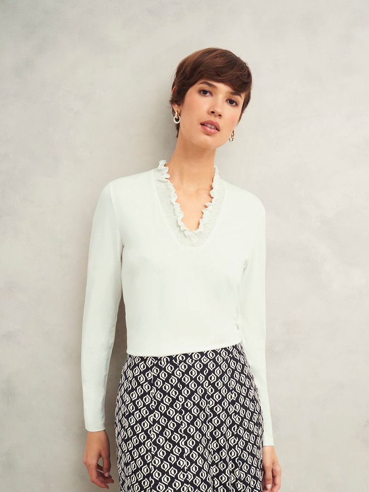 Hobbs White Candice Top - Image 1 of 4