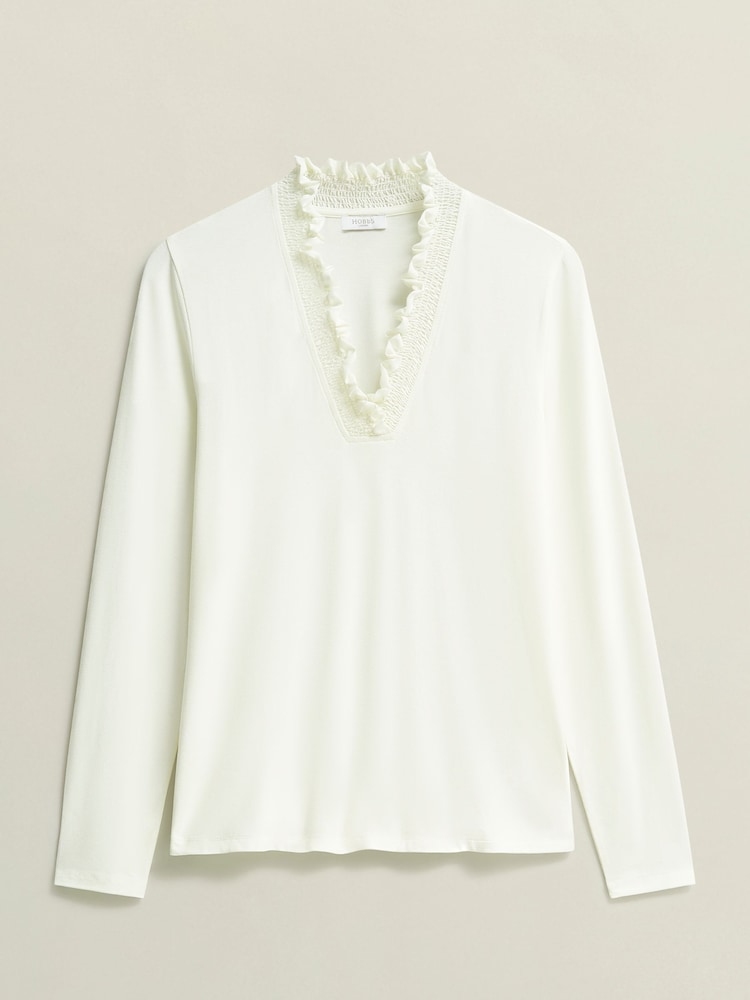 Hobbs White Candice Top - Image 4 of 4