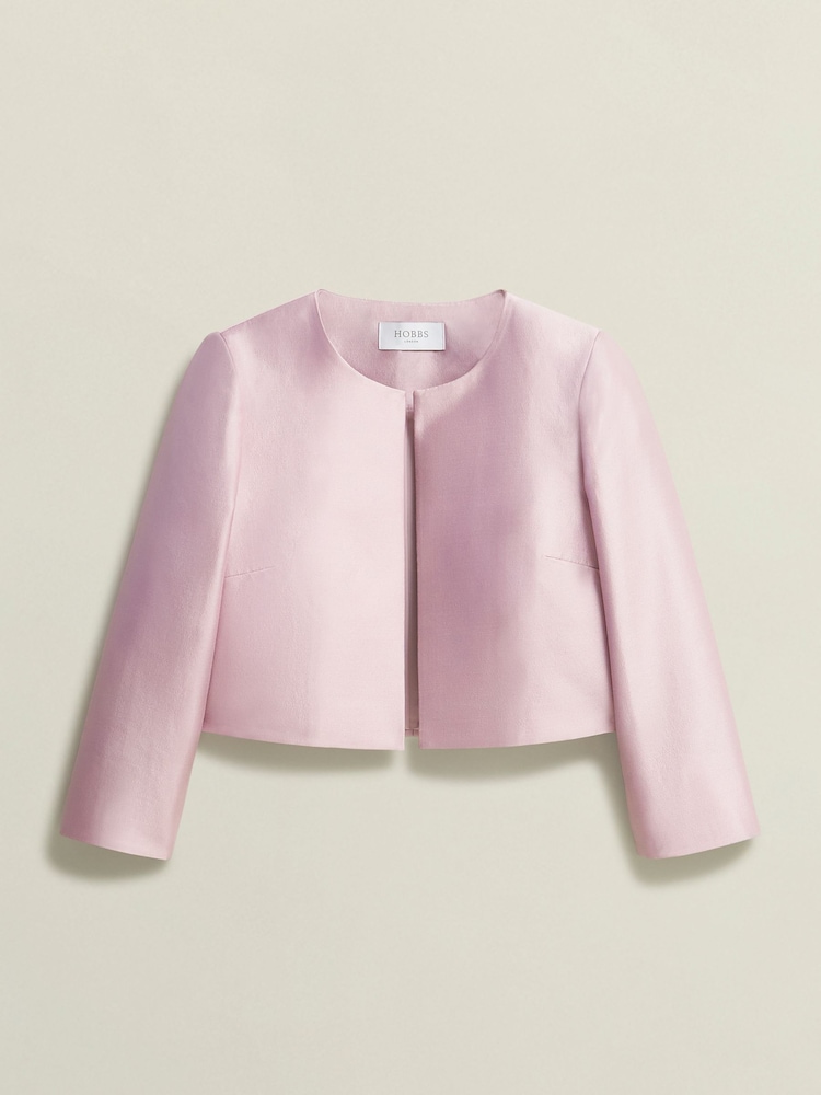 Hobbs Pink Rhea Wool Silk Jacket - Image 4 of 4
