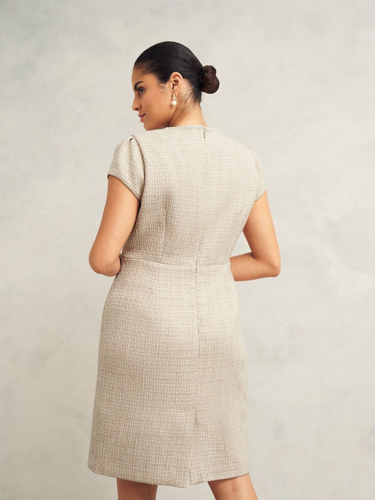 Buy Hobbs Brown Oriana Tweed Dress from Next Luxembourg