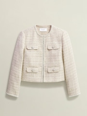 Hobbs Brown Oriana Tweed Jacket - Image 4 of 4