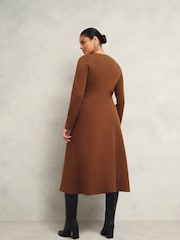 Hobbs Brown Liza Knitted Dress - Image 2 of 4