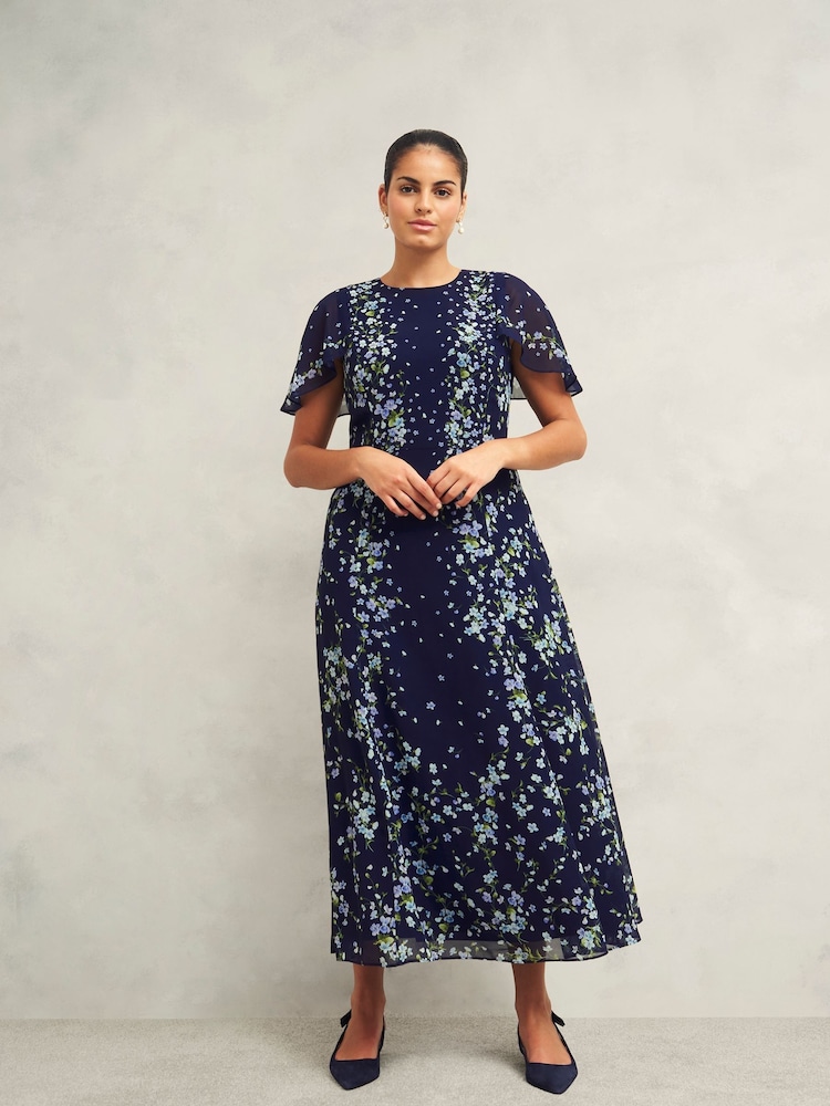 Hobbs Rosella Cape Dress - Imagen 1 de 4