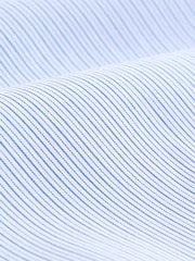 White/Blue Fine Stripe Muscle Fit Motionflex Textured Shirt - Image 8 of 8