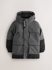 Baker by Ted Baker Shower Resistant Colourblock Parka Coat - Image 1 of 9