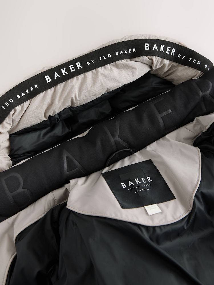 Baker by Ted Baker Neutral Shower Resistant Padded Coat - Image 13 of 13