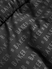 Baker by Ted Baker Shower Resistant Printed Black Padded Coat - Image 11 of 16
