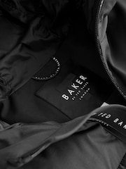 Baker by Ted Baker Shower Resistant Printed Black Padded Coat - Image 13 of 16