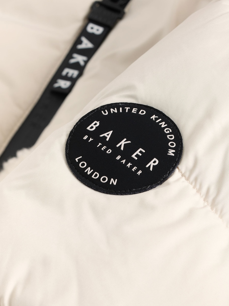 Baker by Ted Baker Neutral Borg Padded Coat - Image 15 of 15