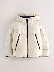 Baker by Ted Baker Neutral Borg Padded Coat - Image 7 of 15