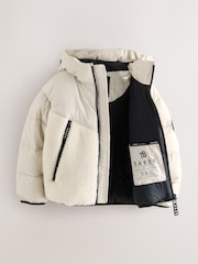 Baker by Ted Baker Neutral Borg Padded Coat - Image 8 of 15