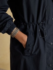 Joules Hensley Navy Longline Waterproof Coat with Packable Hood - Image 5 of 12