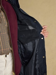 Joules Hensley Navy Longline Waterproof Coat with Packable Hood - Image 7 of 12