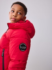 Baker by Ted Baker Shower Resistant Red Padded Coat - Image 6 of 20