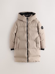 Baker by Ted Baker Shower Resistant Stone Longline Padded Coat - Image 11 of 19