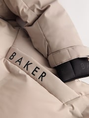 Baker by Ted Baker Shower Resistant Stone Longline Padded Coat - Image 16 of 19