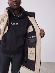 Baker by Ted Baker Shower Resistant Stone Longline Padded Coat - Image 4 of 19