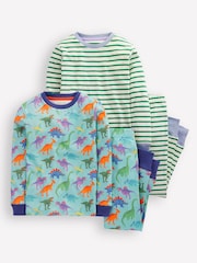 Boden Blue Snug 100% Cotton Pyjamas 2 Pack - Image 1 of 3