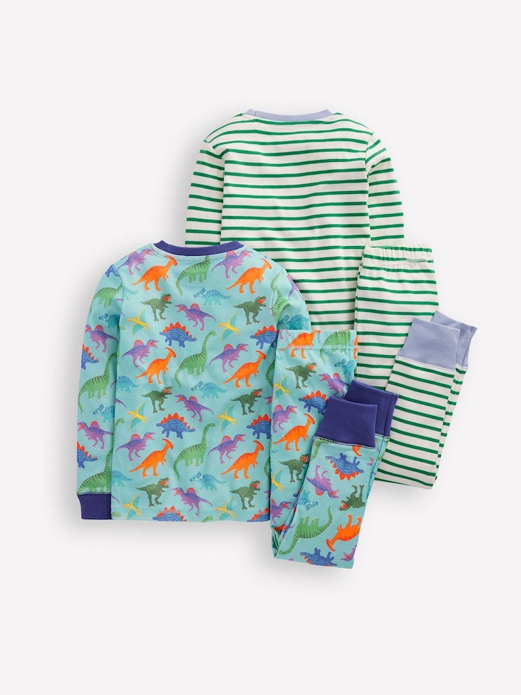 Boden Blue Snug 100% Cotton Pyjamas 2 Pack - Image 2 of 3 Boden Blue Snug 100% Cotton Pyjamas 2 Pack - Image 2 of 3