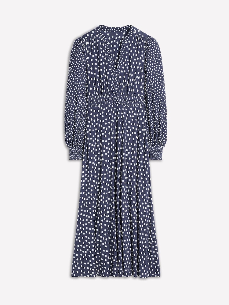 Boden Blue Ivy Smocked Midi Dress - Image 7 of 7