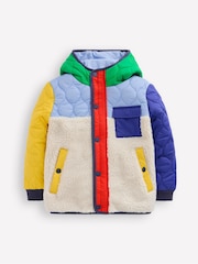 Boden Natural Natural Quilted Fleece Jacket - Image 1 of 5
