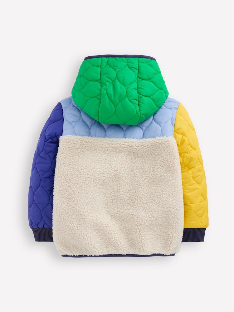 Boden Natural Natural Quilted Fleece Jacket - Image 2 of 5