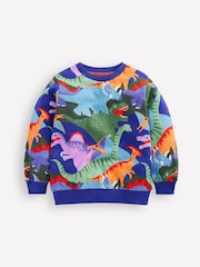 Boden Blue 100% Cotton Printed Comfy Sweatshirt - Image 1 of 3