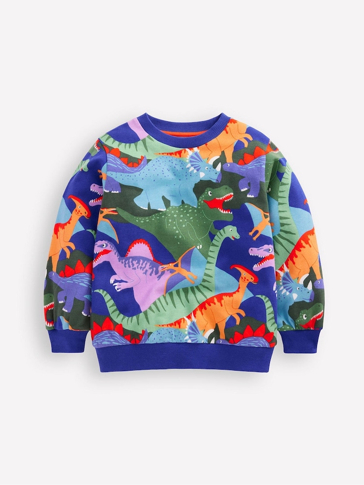 Boden Blue 100% Cotton Printed Comfy Sweatshirt - Image 1 of 3